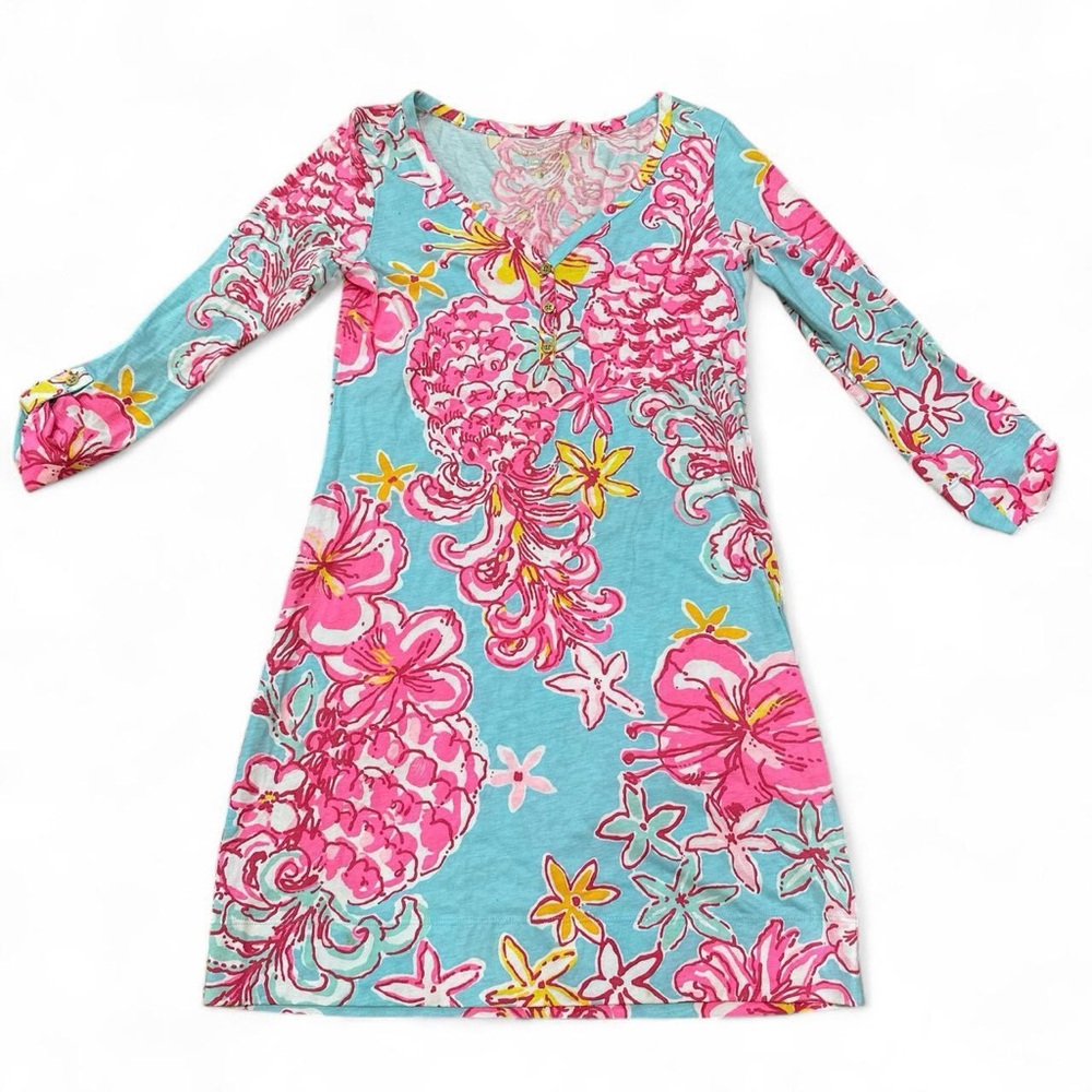 Lilly Pulitzer Pink and Blue Floral Dress